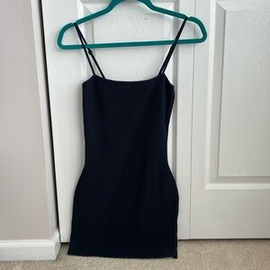 Aritzia Dark Blue Spaghetti Strap Dress